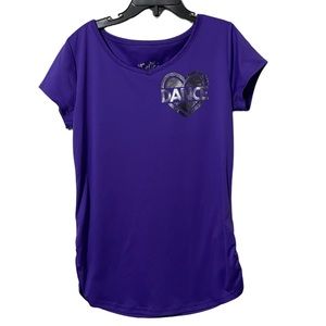 Justice Girls Size 8 Purple Short Sleeve Shirt